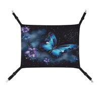 JTKBNVM Galaxy Blue Butterfly Cat Hammock Pet Hammock Ferret Hammock Cat Hammock for Large Cats Hamster Hammock Soft Hanging Bed Cat Hammock Hanging Cat Hammock Bed