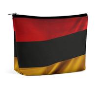 JTKBNVM Germany Flag Makeup Bag for Women Waterproof Cosmetic Bag Portable Travel Toiletry Bag Storage Bag Large Makeup Pouch Handheld Makeup Bag for Work, style, One Size