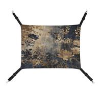 JTKBNVM Gold and Black Flowers Cat Hammock Pet Hammock Ferret Hammock Cat Hammock for Large Cats Hamster Hammock Soft Hanging Bed Cat Hammock Hanging Cat Hammock Bed