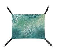 JTKBNVM Green Sea Blue Seaweed Cat Hammock Pet Hammock Ferret Hammock Cat Hammock for Large Cats Hamster Hammock Soft Hanging Bed Cat Hammock Hanging Cat Hammock Bed
