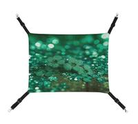 JTKBNVM Green Sparkly Spring Cat Hammock Pet Hammock Ferret Hammock Cat Hammock for Large Cats Hamster Hammock Soft Hanging Bed Cat Hammock Hanging Cat Hammock Bed