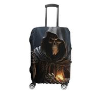 JTKBNVM Grim Reaper Luggage Covers Tsa Approved Suitcase Cover Elastic Washable Luggage Sleeve Carry on Cover Protector Anti-Scratch Suitcase Protector Fits 19-30 Inch Case, white, L