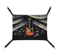 JTKBNVM Guitar Piano Pattern Cat Hammock Pet Hammock Ferret Hammock Cat Hammock for Large Cats Hamster Hammock Soft Hanging Bed Cat Hammock Hanging Cat Hammock Bed