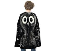 JTKBNVM Halloween Black And White Animal Cloak Adults Reversible Blue & Red Medieval Cape for Cosplay Party Costume Dress Up