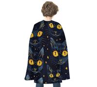 JTKBNVM Halloween Dark Blue Landscape Cloak Adults Reversible Blue & Red Medieval Cape for Cosplay Party Costume Dress Up