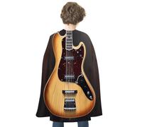 JTKBNVM Halloween Guitar Musical Instrument Cloak Adults Reversible Blue & Red Medieval Cape for Cosplay Party Costume Dress Up
