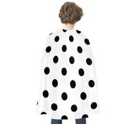 JTKBNVM Halloween Polka Dot Cloak Adults Reversible Blue & Red Medieval Cape for Cosplay Party Costume Dress Up
