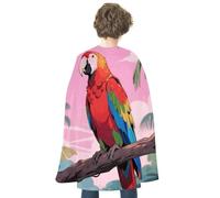 JTKBNVM Halloween Rainbow Parrot Cloak Adults Reversible Blue & Red Medieval Cape for Cosplay Party Costume Dress Up