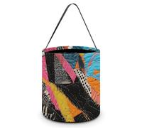 JTKBNVM Halloween Tote Treat Bag for Women Men A Colorful Quilt Halloween Candy Bags Reusable Snack Bags Candy Bucket, Style, One Size