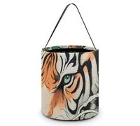 JTKBNVM Halloween Tote Treat Bag for Women Men A Hand Drawn Tiger Halloween Candy Bags Reusable Snack Bags Candy Bucket, Style, One Size
