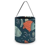 JTKBNVM Halloween Tote Treat Bag for Women Men Animation Style Fish Halloween Candy Bags Reusable Snack Bags Candy Bucket, Style, One Size