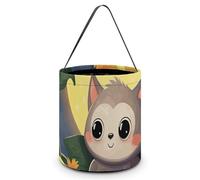 JTKBNVM Halloween Tote Treat Bag for Women Men Banana Cat Print Halloween Candy Bags Reusable Snack Bags Candy Bucket, Style, One Size
