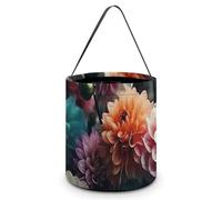 JTKBNVM Halloween Tote Treat Bag for Women Men Beautiful Flowers Halloween Candy Bags Reusable Snack Bags Candy Bucket, Style, One Size