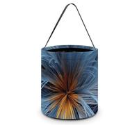 JTKBNVM Halloween Tote Treat Bag for Women Men Big Blue Flower Halloween Candy Bags Reusable Snack Bags Candy Bucket, Style, One Size