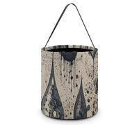 JTKBNVM Halloween Tote Treat Bag for Women Men Black Water Drop Pattern Halloween Candy Bags Reusable Snack Bags Candy Bucket, Style, One Size