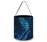 JTKBNVM Halloween Tote Treat Bag for Women Men Blue DNA Structure Halloween Candy Bags Reusable Snack Bags Candy Bucket, Style, One Size