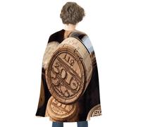 JTKBNVM Halloween Wine Bottle Stopper Cloak Adults Reversible Blue & Red Medieval Cape for Cosplay Party Costume Dress Up
