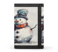 JTKBNVM Hand Drawn Snowman Trifold Wallet Trifold Wallets for Men Women Slim Wallet Mens Wallet Trifold Front Pocket Wallet | Versatile Wallets with 8 Credit Card Holder, style, One Size