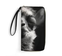 JTKBNVM Leather Wallet for Work A Little Camel Women Wallet Large Capacity Zip Wallet Phone Holder Clutch Travel Purse Wristlet Credit Card Holder, style, 7.8 x 4.1 x 1 inches