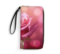 JTKBNVM Leather Wallet for Work Beautiful Flower Images Women Wallet Large Capacity Zip Wallet Phone Holder Clutch Travel Purse Wristlet Credit Card Holder, style, 7.8 x 4.1 x 1 inches