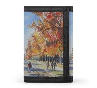 JTKBNVM Long Straight Road Trifold Wallet Trifold Wallets for Men Women Slim Wallet Mens Wallet Trifold Front Pocket Wallet | Versatile Wallets with 8 Credit Card Holder, style, One Size