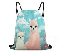 JTKBNVM Lovely Alpaca Drawstring Backpack 420D Oxford Waterproof Sport Gym Bag Cinch Sack for Basketball Yoga Beach