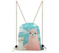 JTKBNVM Lovely Alpaca Drawstring Backpack Lightweight Sackpack Sport Gym Bag Cinch Sack for Basketball Yoga Beach