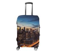 JTKBNVM New York City Scenery Luggage Covers Tsa Approved Suitcase Cover Elastic Washable Luggage Sleeve Carry on Cover Protector Anti-Scratch Suitcase Protector Fits 19-30 Inch Case, white, Small