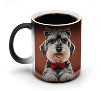 JTKBNVM Oil Cute Schnauzer Dogs Color Changing Coffee Mug 11oz Magic Ceramic Cup with Heat Sensitive Design Novelty Black to White Transformation Mug for Halloween Christmas Gifts Women Men