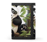 JTKBNVM Panda on The Tree Branch Trifold Wallet Trifold Wallets for Men Women Slim Wallet Mens Wallet Trifold Front Pocket Wallet | Versatile Wallets with 8 Credit Card Holder, style, One Size