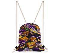 JTKBNVM Pansy Perfection Drawstring Backpack Lightweight Sackpack Sport Gym Bag Cinch Sack for Basketball Yoga Beach