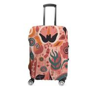 JTKBNVM Plant Elements Pattern Luggage Covers Tsa Approved Suitcase Cover Elastic Washable Luggage Sleeve Carry on Cover Protector Anti-Scratch Suitcase Protector Fits 19-30 Inch Case, white, M
