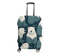 JTKBNVM Polar Bear Pattern Luggage Covers Tsa Approved Suitcase Cover Elastic Washable Luggage Sleeve Carry on Cover Protector Anti-Scratch Suitcase Protector Fits 19-30 Inch Case, white, XL