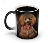 JTKBNVM Poodle Color Changing Coffee Mug 11oz Magic Ceramic Cup with Heat Sensitive Design Novelty Black to White Transformation Mug for Halloween Christmas Gifts Women Men