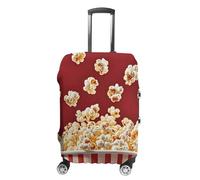 JTKBNVM Popcorn Luggage Covers Tsa Approved Suitcase Cover Elastic Washable Luggage Sleeve Carry on Cover Protector Anti-Scratch Suitcase Protector Fits 19-30 Inch Case, white, XL