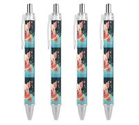 JTKBNVM Professional Retractable Black Gel Ink Pens 0.5mm Extra Fine Point Animal Laughter Rollerball Pens with Quick-Dry Smudge-Free Ink Pocket Clip for Smooth Writing Journaling Note-Taking