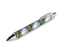 JTKBNVM Professional Retractable Black Gel Ink Pens 0.5mm Extra Fine Point Fairy Tale Castle Rollerball Pens with Quick-Dry Smudge-Free Ink Pocket Clip for Smooth Writing Journaling Note-Taking