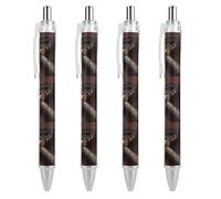 JTKBNVM Professional Retractable Black Gel Ink Pens 0.5mm Extra Fine Point Japan Samurai Sword Rollerball Pens with Quick-Dry Smudge-Free Ink Pocket Clip for Smooth Writing Journaling Note-Taking