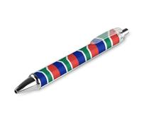JTKBNVM Professional Retractable Black Gel Ink Pens 0.5mm Extra Fine Point South Africa Flag Rollerball Pens with Quick-Dry Smudge-Free Ink Pocket Clip for Smooth Writing Journaling Note-Taking