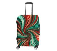 JTKBNVM Psychedelic Swirl Luggage Covers Tsa Approved Suitcase Cover Elastic Washable Luggage Sleeve Carry on Cover Protector Anti-Scratch Suitcase Protector Fits 19-30 Inch Case, white, Small