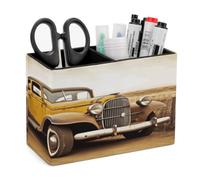 JTKBNVM PU Leather Desk Antique Car Pen Holder Scratchproof