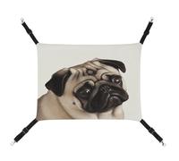 JTKBNVM Pug Dog Cat Hammock Pet Hammock Ferret Hammock Cat Hammock for Large Cats Hamster Hammock Soft Hanging Bed Cat Hammock Hanging Cat Hammock Bed