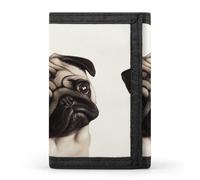 JTKBNVM Pug Dog Trifold Wallet Trifold Wallets for Men Women Slim Wallet Mens Wallet Trifold Front Pocket Wallet | Versatile Wallets with 8 Credit Card Holder, style, One Size