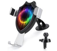 JTKBNVM Rainbow Neon Car Phone Mount 3-in-1 Universal Air Vent/Dashboard/Windshield Holder with 360° Rotatable Cell Phone Stand Head Quick One Touch Release for 4.0-6.0 Inch Smartphones