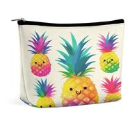 JTKBNVM Rainbow Pineapple Cartoon Makeup Bag for Women Waterproof Cosmetic Bag Portable Travel Toiletry Bag Storage Bag Large Makeup Pouch Handheld Makeup Bag for Work, style, One Size