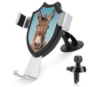 JTKBNVM Real Donkey Car Phone Mount 3-in-1 Universal Air Vent/Dashboard/Windshield Holder with 360° Rotatable Cell Phone Stand Head Quick One Touch Release for 4.0-6.0 Inch Smartphones