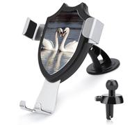 JTKBNVM Romantic White Swan Car Phone Mount 3-in-1 Universal Air Vent/Dashboard/Windshield Holder with 360° Rotatable Cell Phone Stand Head Quick One Touch Release for 4.0-6.0 Inch Smartphones