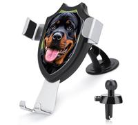 JTKBNVM Rottweiler Wallpaper Car Phone Mount 3-in-1 Universal Air Vent/Dashboard/Windshield Holder with 360° Rotatable Cell Phone Stand Head Quick One Touch Release for 4.0-6.0 Inch Smartphones