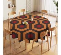 JTKBNVM Round Tablecloth 60 Inch | Stain Wrinkle Resistant Shining Overlook Table Cloth for Dining Kitchen Tables Washable Table Cover for Wedding Party Banquet Decoration