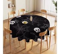 JTKBNVM Round Tablecloth 70 Inch | Stain Wrinkle Resistant Halloween Goth Table Cloth for Dining Kitchen Tables Washable Table Cover for Wedding Party Banquet Decoration